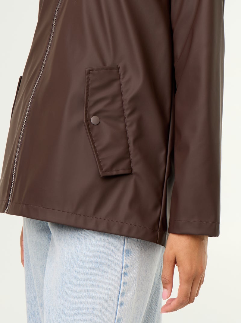 Parka idrorepellente con cappuccio Marrone - Kiabi