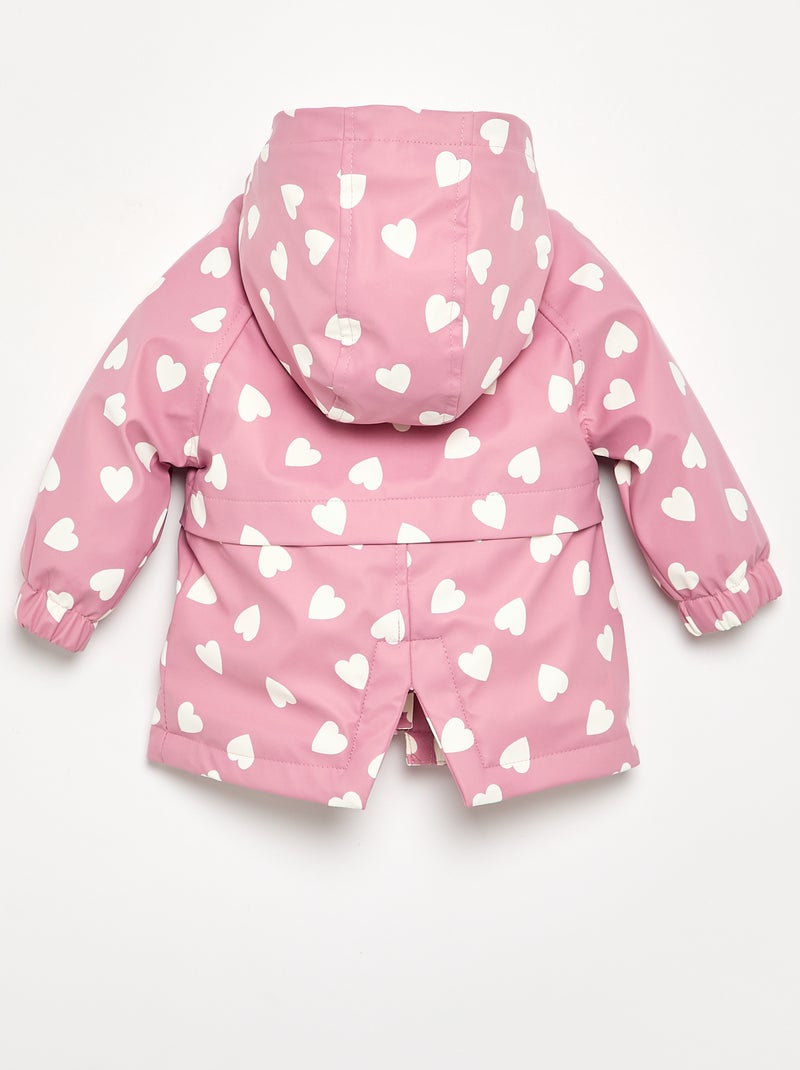 Parka idrorepellente con cappuccio Rosa - Kiabi