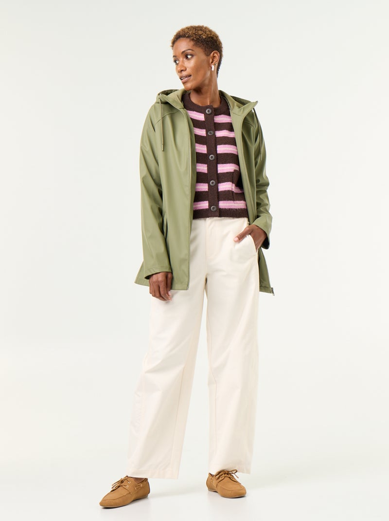 Parka idrorepellente con cappuccio Verde - Kiabi