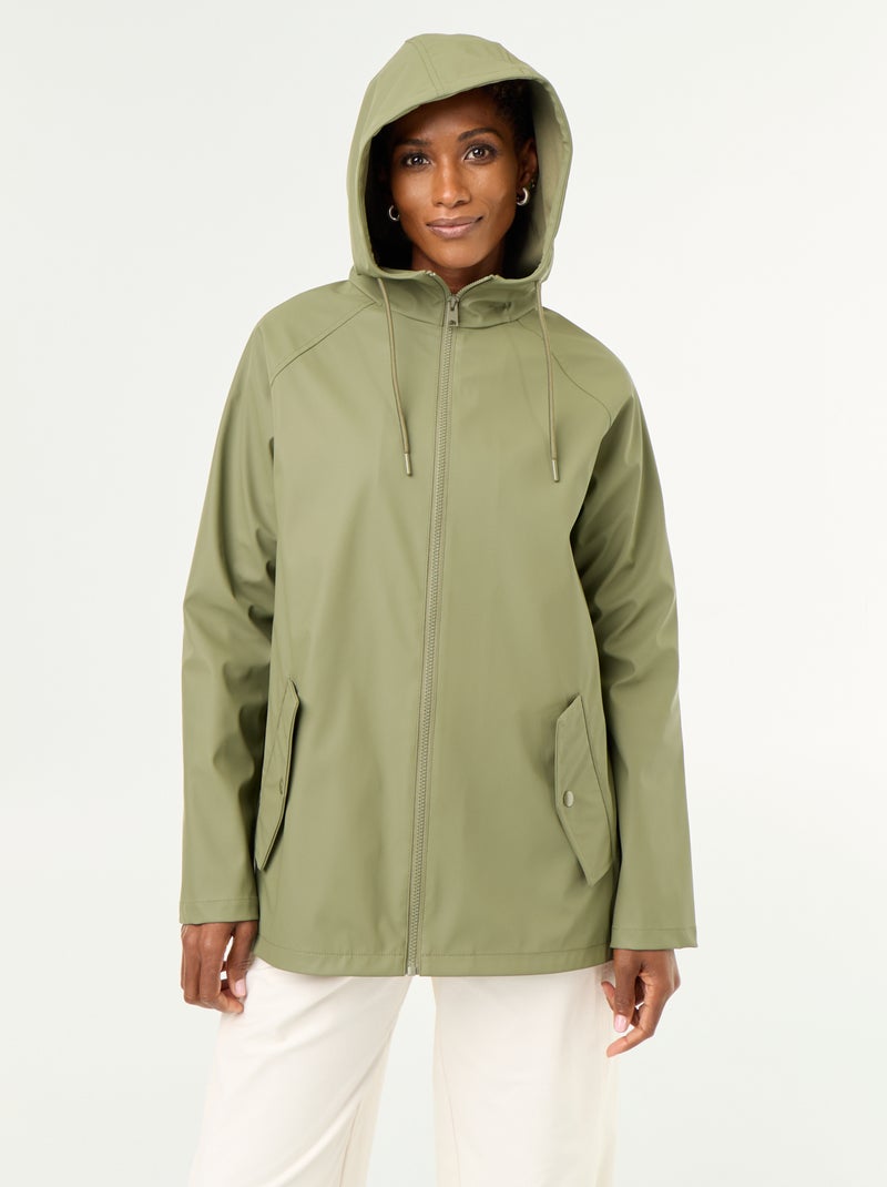 Parka idrorepellente con cappuccio Verde - Kiabi