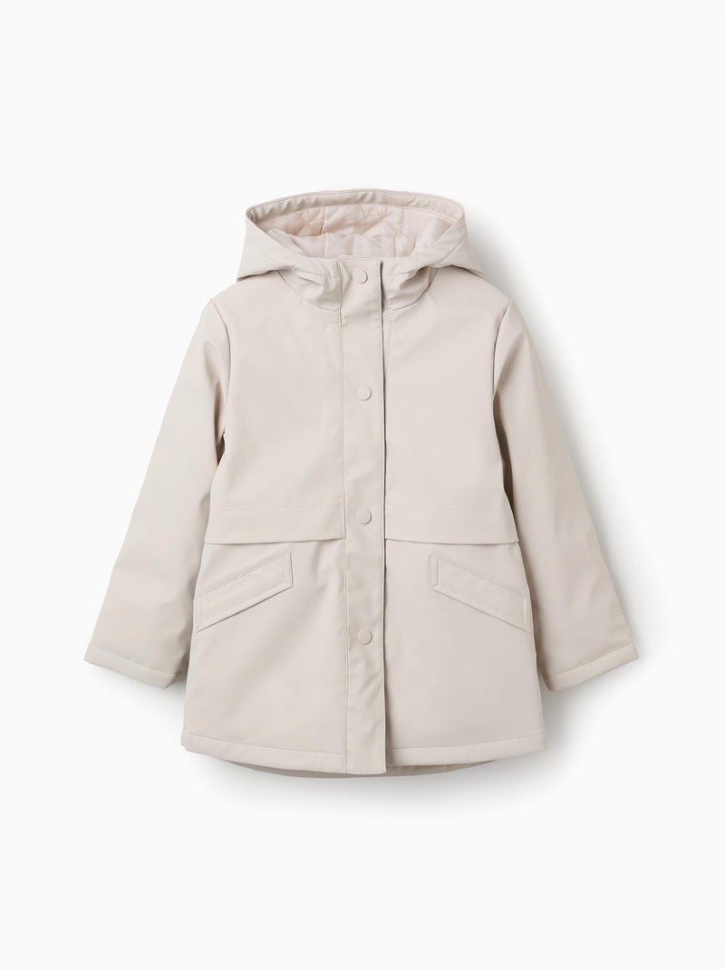 Parka imbottita con cappuccio e fodera Grigio chiaro - Kiabi