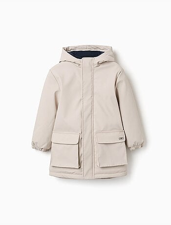 Parka imbottita con cappuccio e tasche frontali