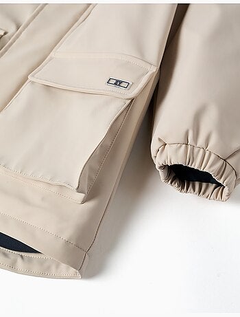 Parka imbottita con cappuccio e tasche frontali