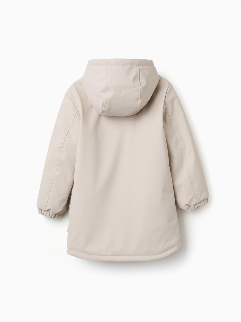Parka imbottita con cappuccio e tasche frontali Grigio chiaro - Kiabi