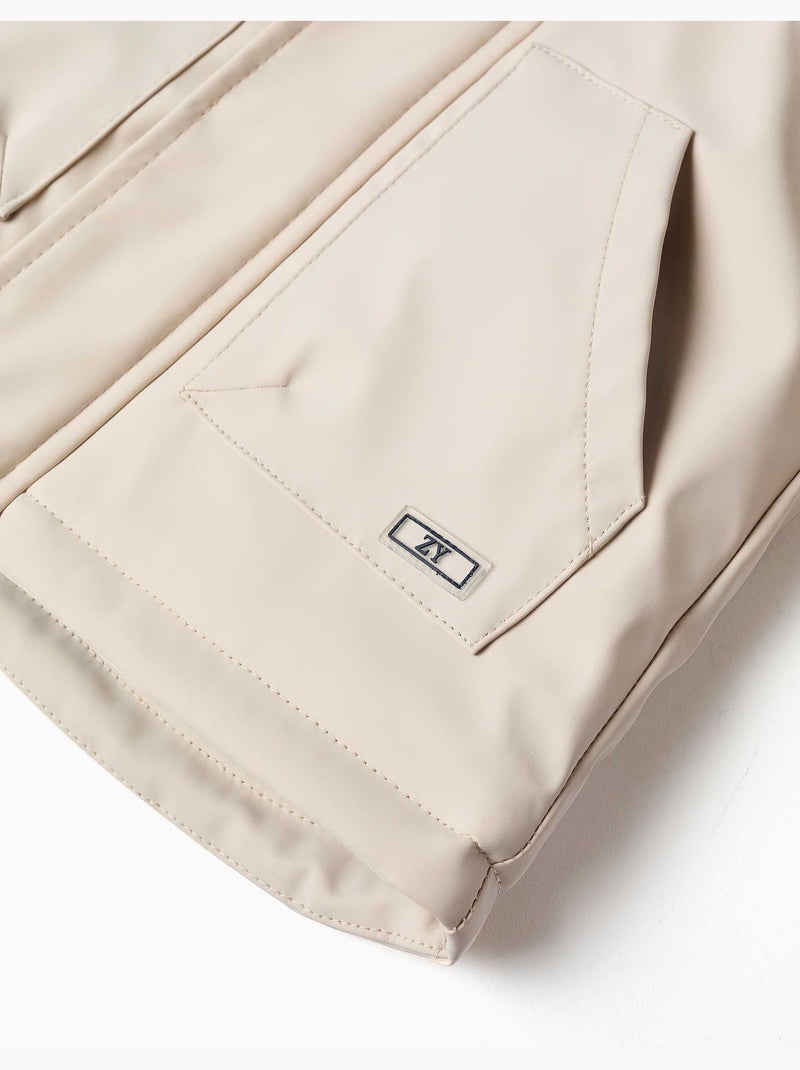 Parka imbottita con cappuccio e tasche frontali Grigio chiaro - Kiabi