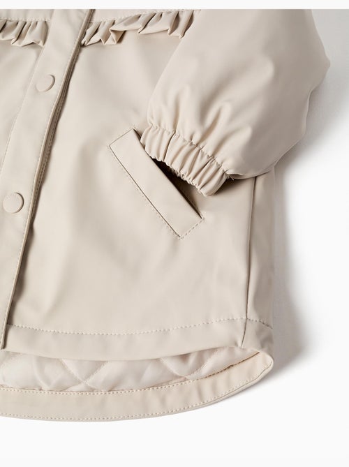 Parka imbottita con cappuccio e volant - Kiabi