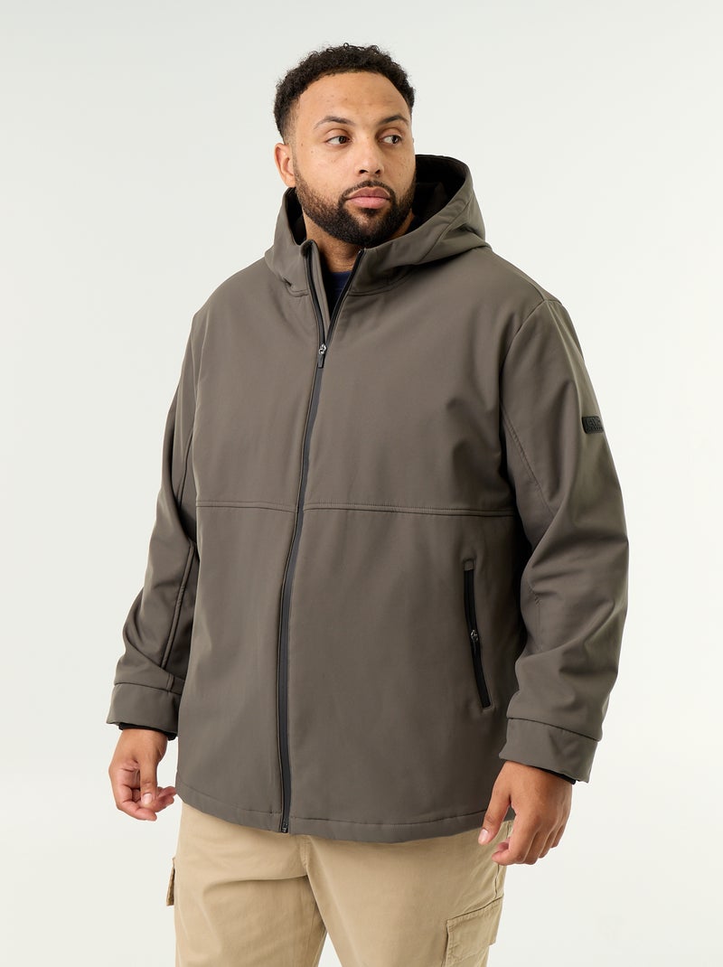 Parka imbottita con cappuccio Kaki - Kiabi