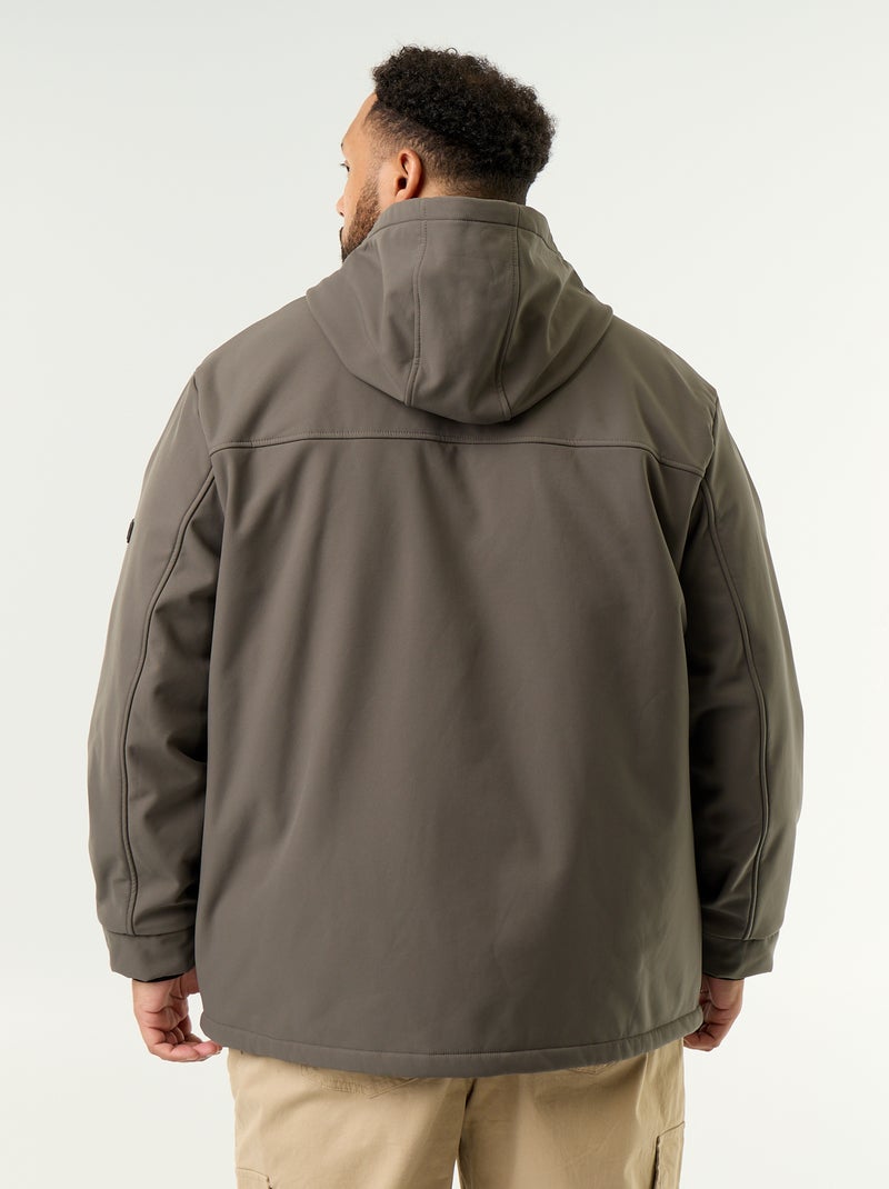 Parka imbottita con cappuccio Kaki - Kiabi