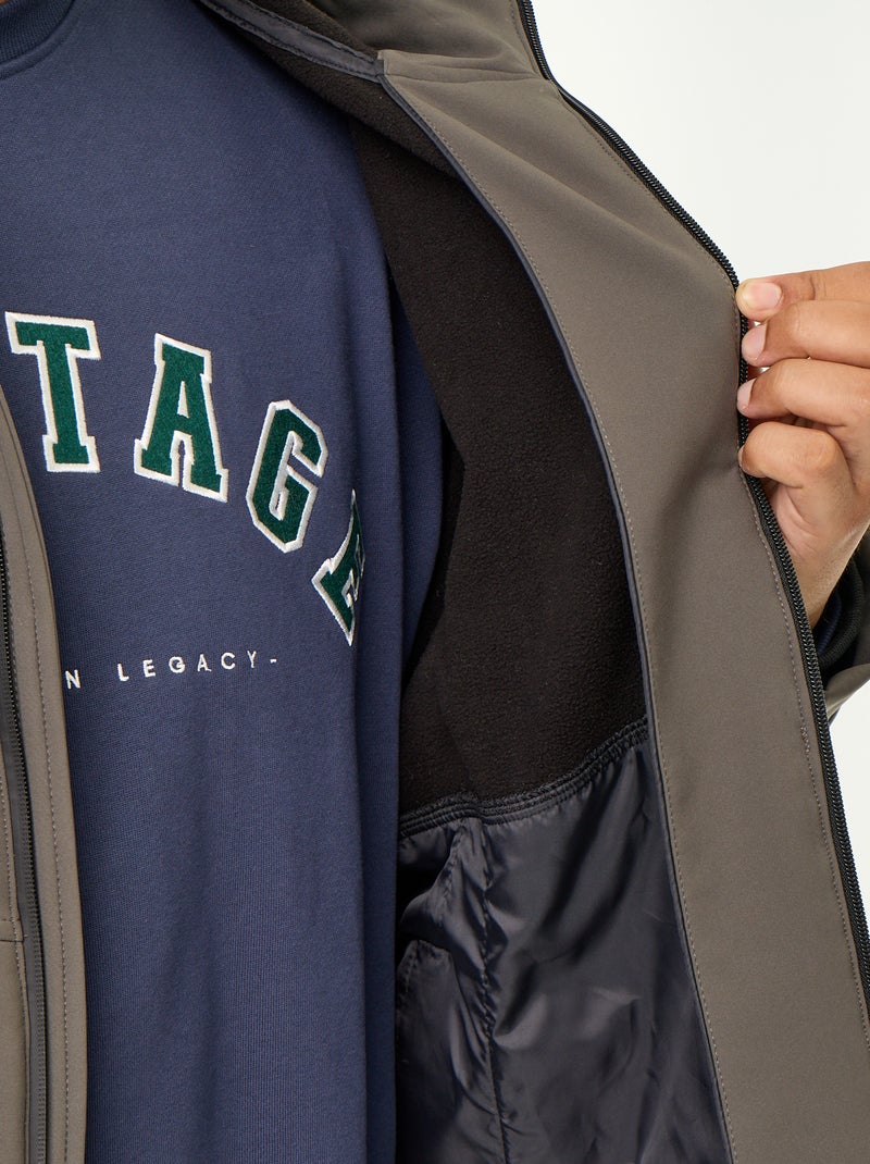 Parka imbottita con cappuccio Kaki - Kiabi