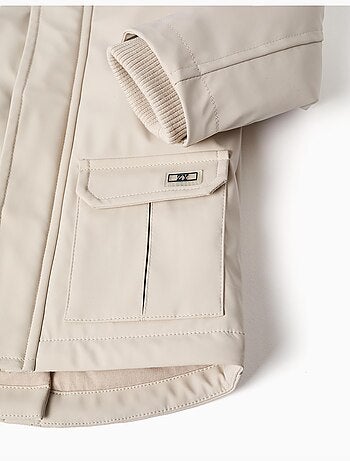 Parka imbottita in gomma con cappuccio