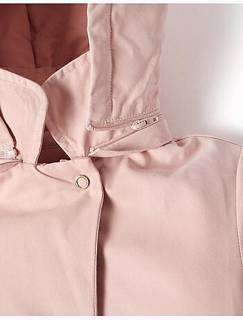 Parka imbottito con cappuccio staccabile e tasche
