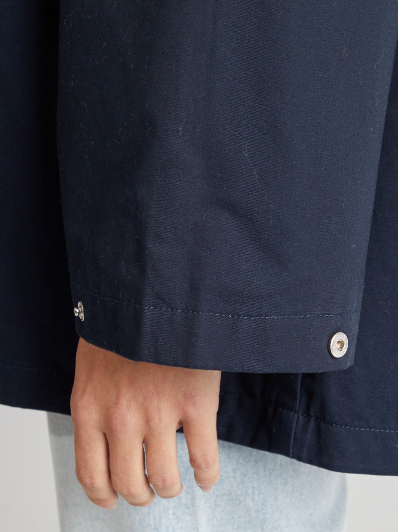 Parka impermeabile con cappuccio oversize con cappuccio parka impermeabile con cappuccio - blu - Kiabi