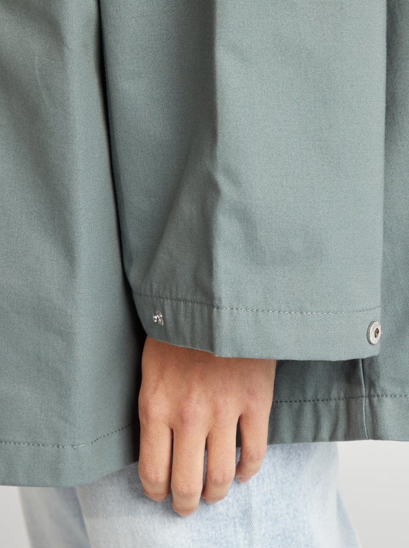 Parka impermeabile con cappuccio oversize con cappuccio parka impermeabile con cappuccio - VERDE - Kiabi