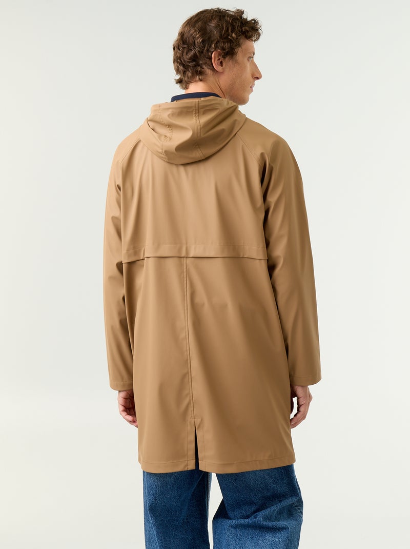 Parka impermeabile lungo Beige - Kiabi