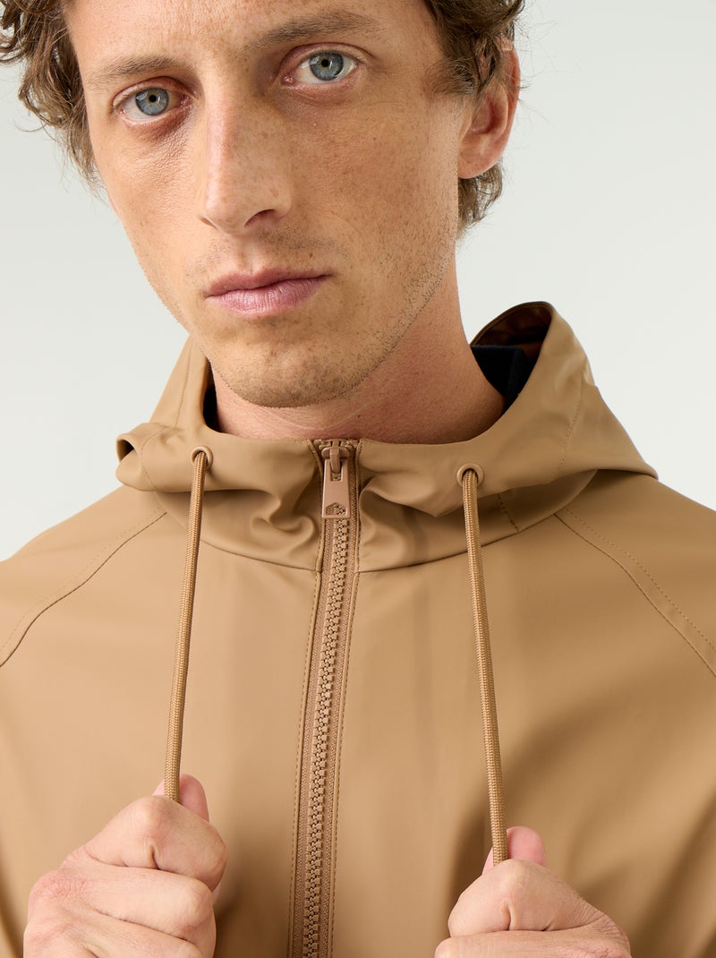 Parka impermeabile lungo Beige - Kiabi