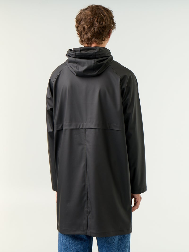 Parka impermeabile lungo Nero - Kiabi