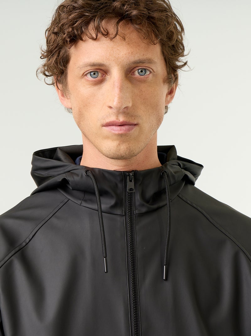 Parka impermeabile lungo Nero - Kiabi