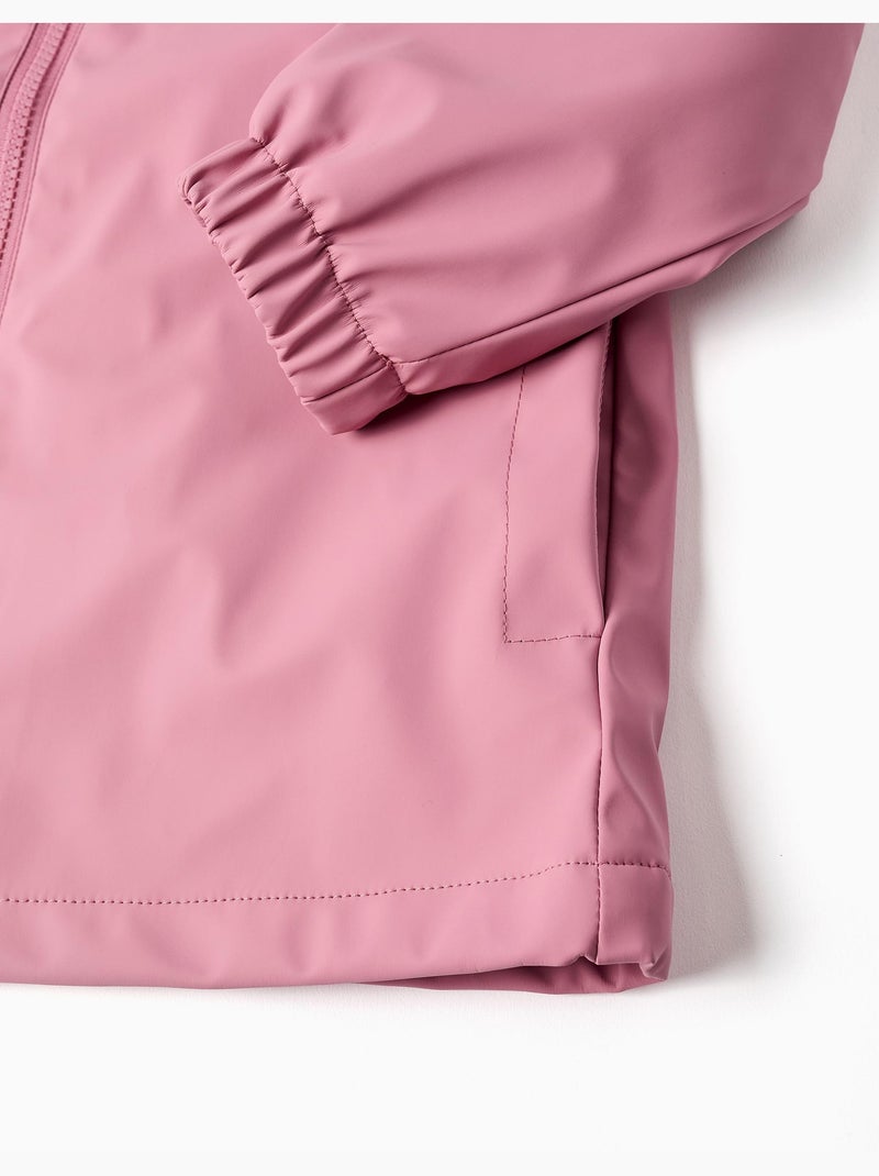 Parka in gomma con cappuccio con stampa di stitch e angel Rosa scuro - Kiabi