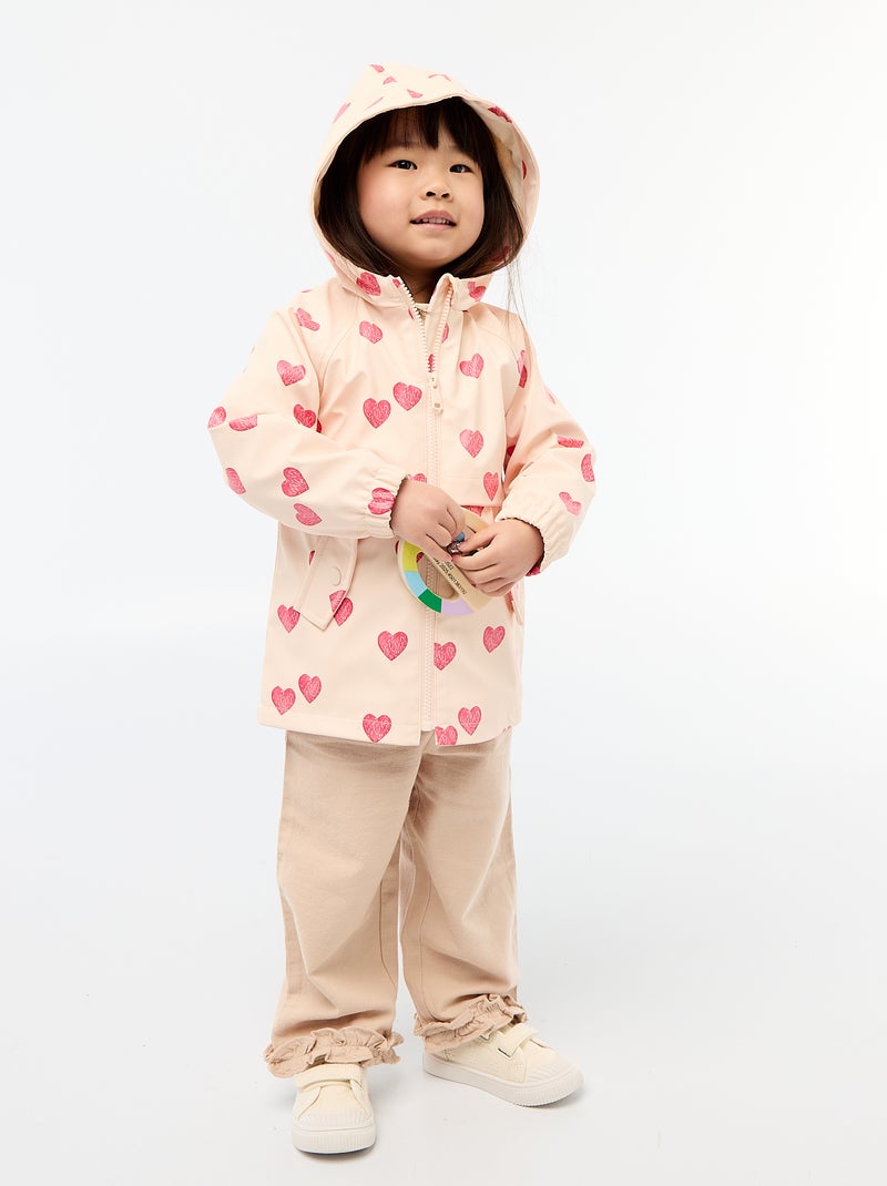 Parka in gomma con cappuccio Rosa - Kiabi