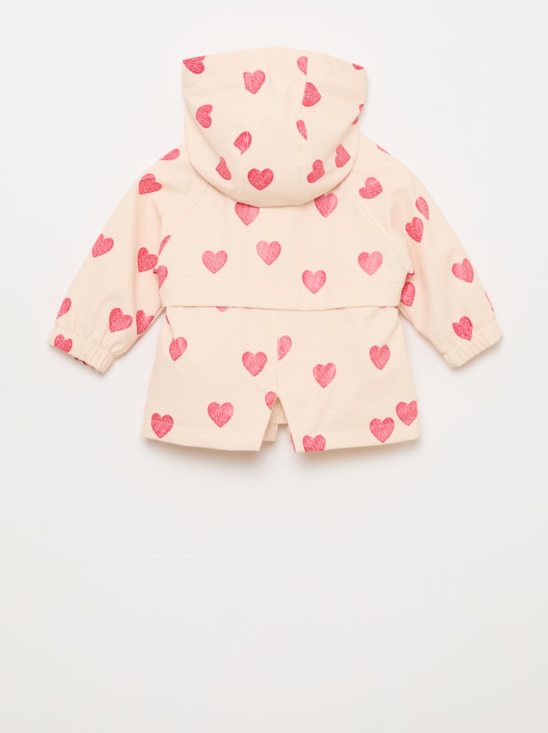 Parka in gomma con cappuccio Rosa - Kiabi