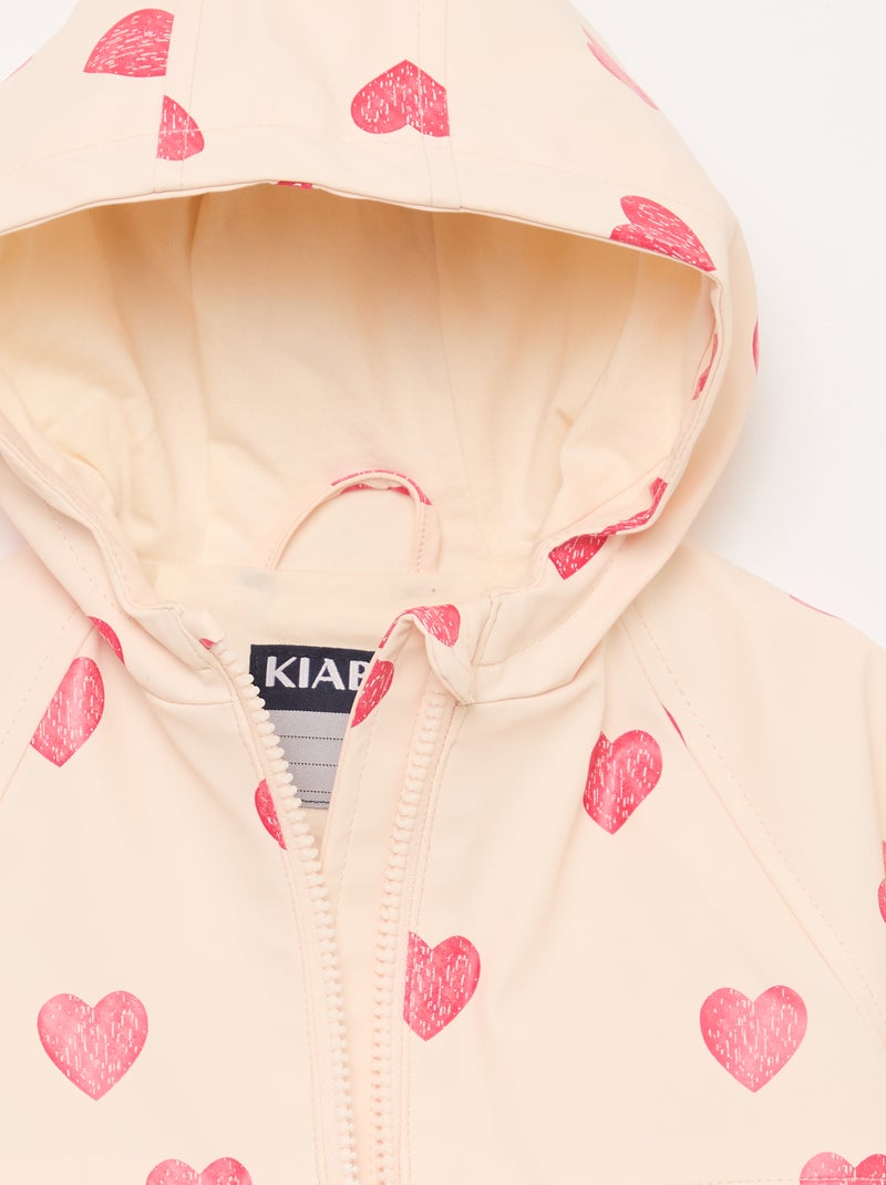 Parka in gomma con cappuccio Rosa - Kiabi