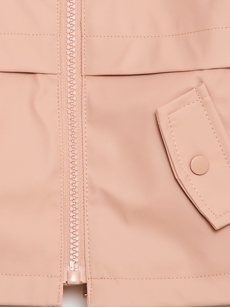Parka in gomma con cappuccio Rosa - Kiabi