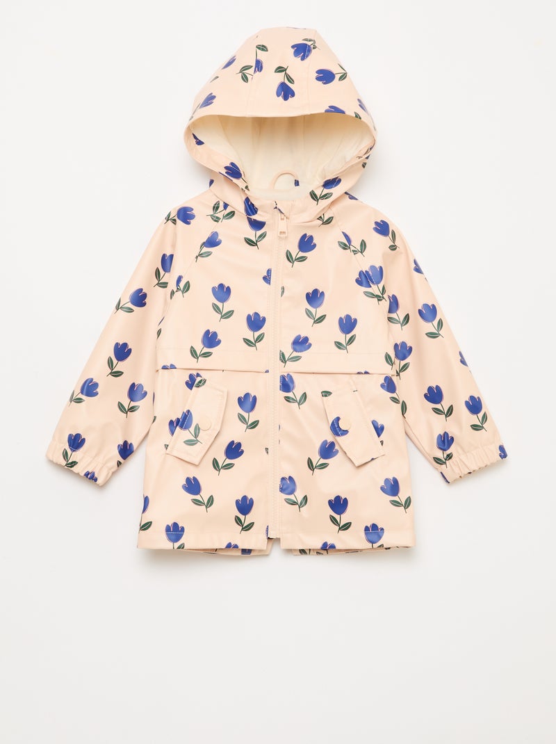 Parka in gomma con cappuccio Rosa - Kiabi