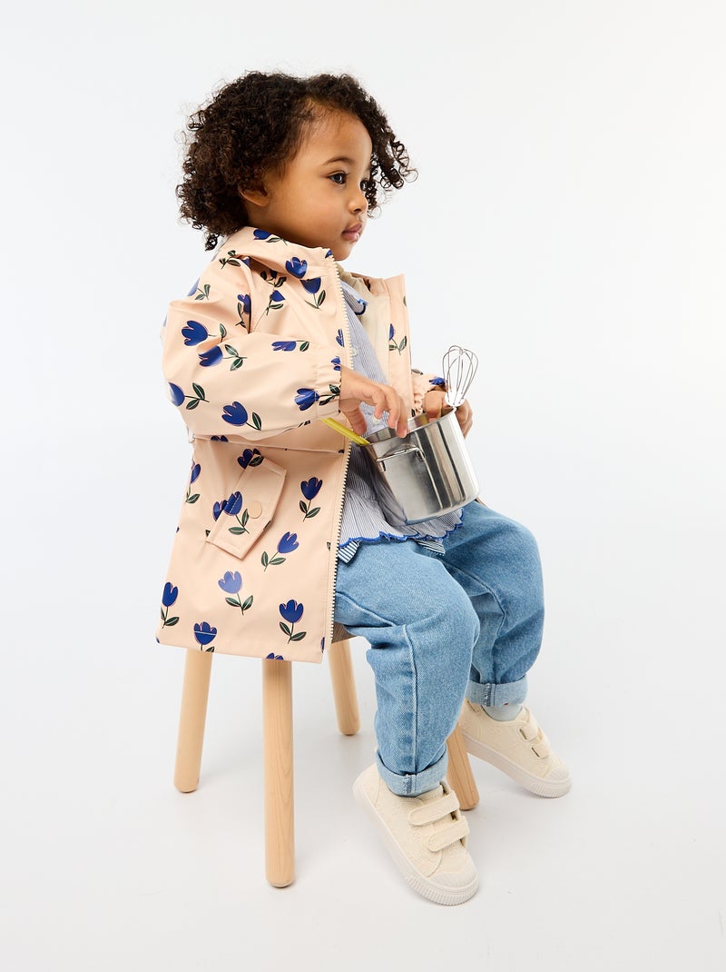 Parka in gomma con cappuccio Rosa - Kiabi