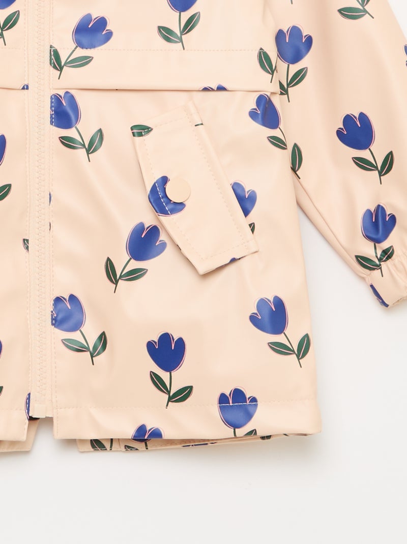 Parka in gomma con cappuccio Rosa - Kiabi
