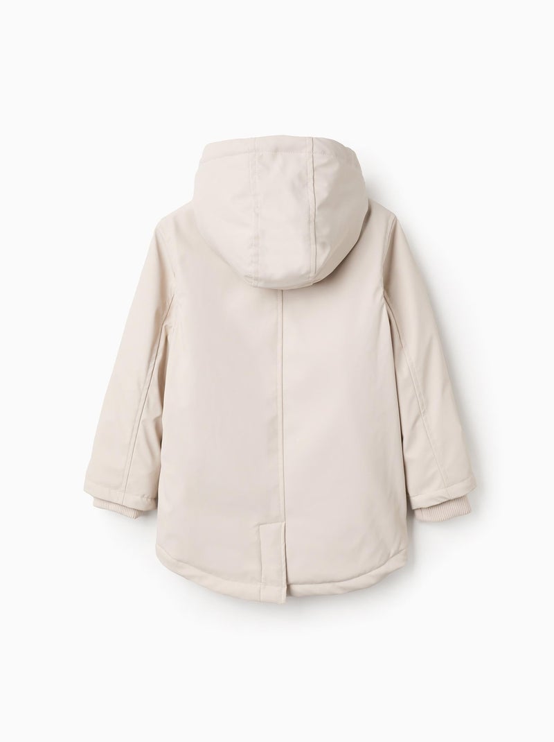 Parka in gomma con hood e fodera in jersey Grigio chiaro - Kiabi