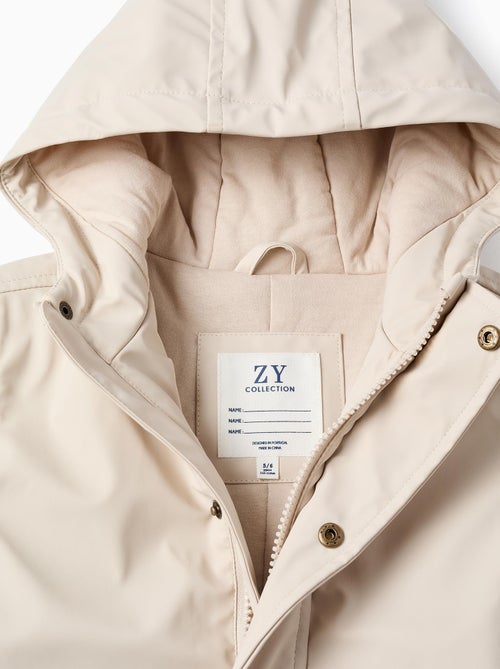 Parka in gomma con hood e fodera in jersey - Kiabi