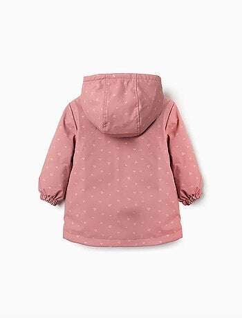 Parka in gomma imbottita con cappuccio e tasche