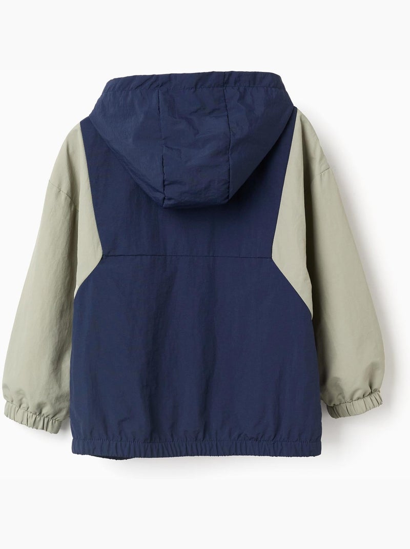 Parka in nylon con hood con estremità elastiche Blu scuro - Kiabi