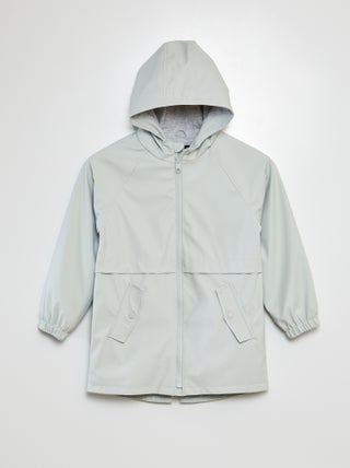 Parka in tela cerata con cappuccio