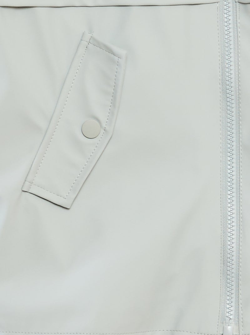 Parka in tela cerata con cappuccio BLU - Kiabi