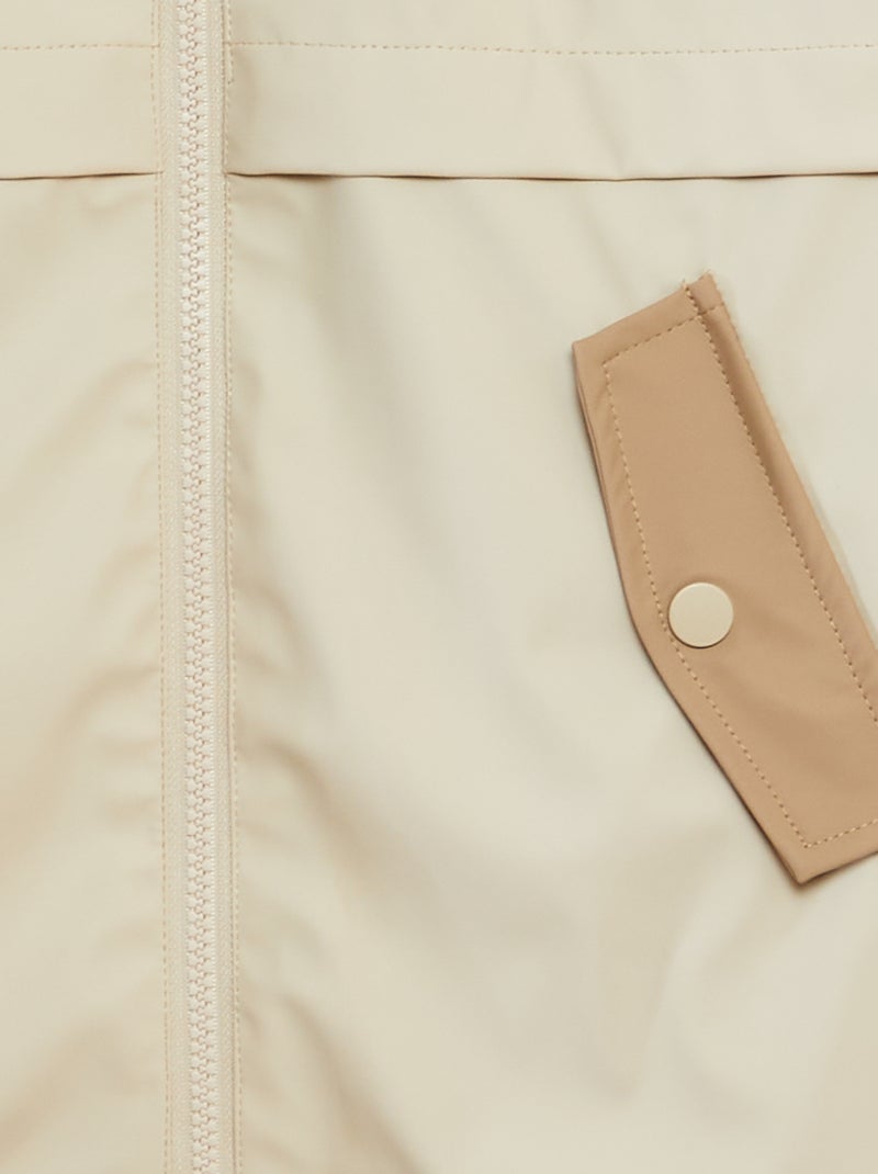 Parka in tela cerata con cappuccio BLU - Kiabi