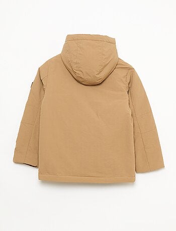 Parka leggera con cappuccio e 2 tasche a soffietto con patta