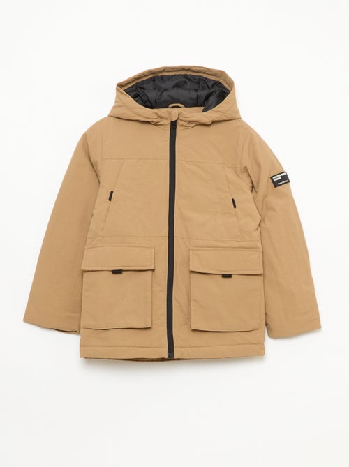 Parka leggera con cappuccio e 2 tasche a soffietto con patta - Kiabi