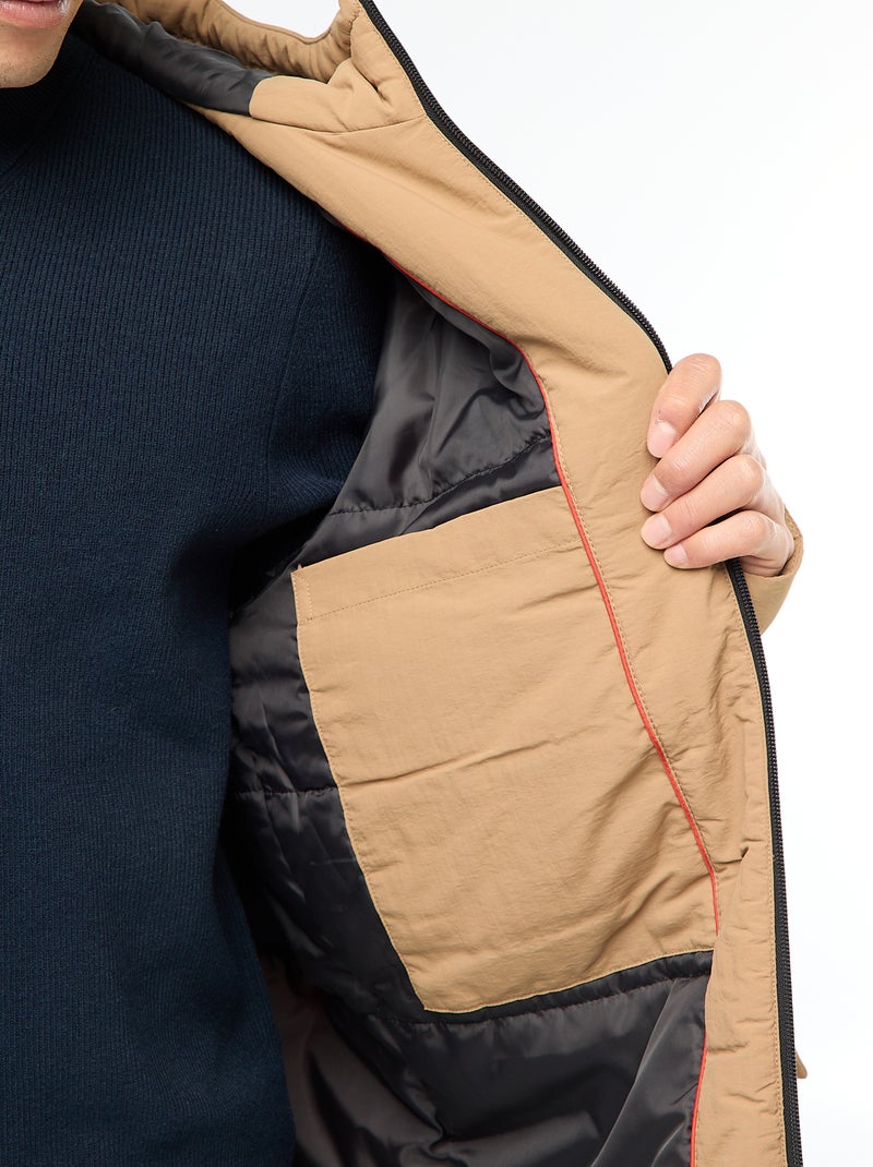 Parka leggera con cappuccio idrorepellente Beige - Kiabi