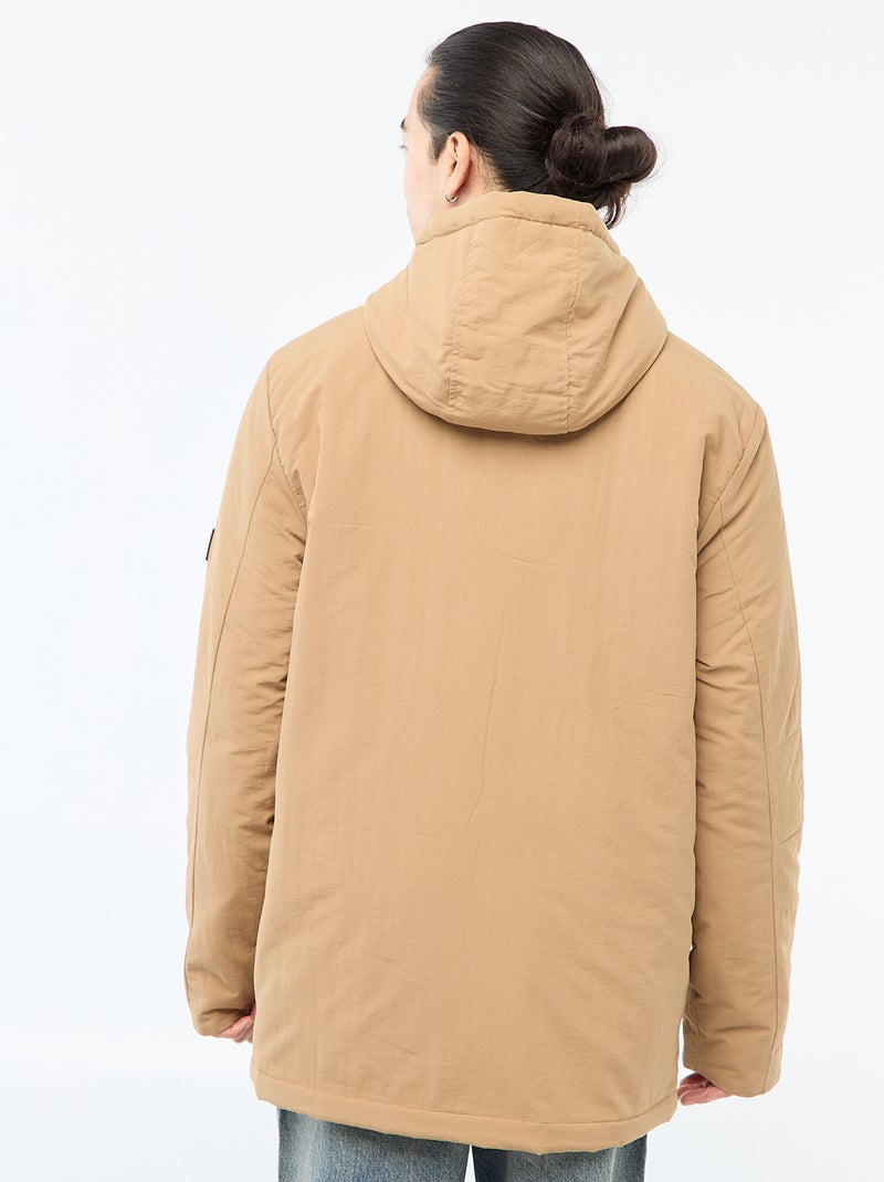 Parka leggera con cappuccio idrorepellente Beige - Kiabi