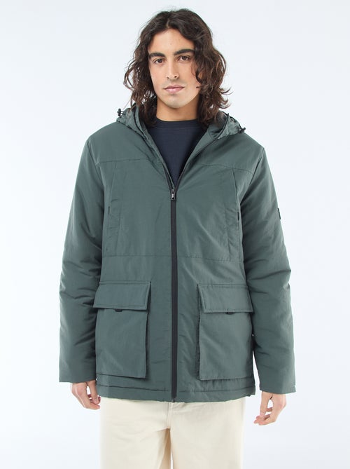 Parka leggera con cappuccio idrorepellente - Kiabi