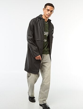 Parka lunga antipioggia con cappuccio