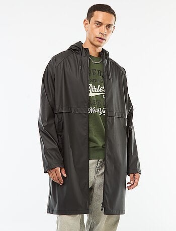 Parka lunga antipioggia con cappuccio