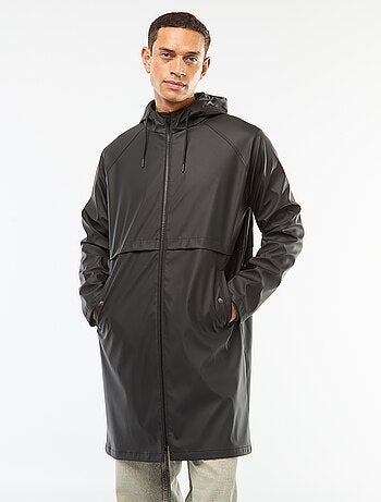 Parka lunga antipioggia con cappuccio