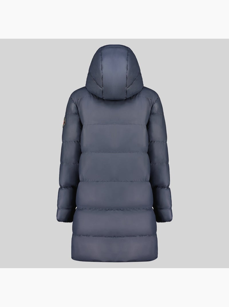 Parka lunga con cappuccio adrianna – geographical norway Blu marino - Kiabi