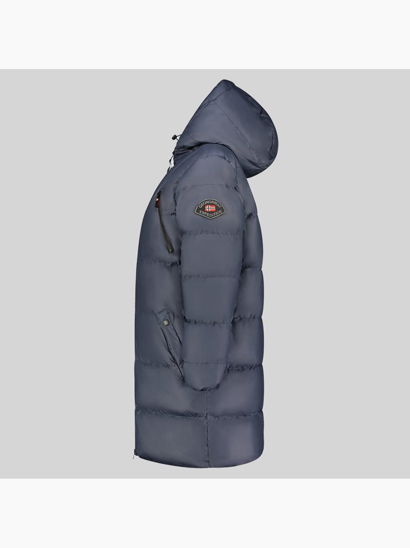 Parka lunga con cappuccio adrianna – geographical norway Blu marino - Kiabi