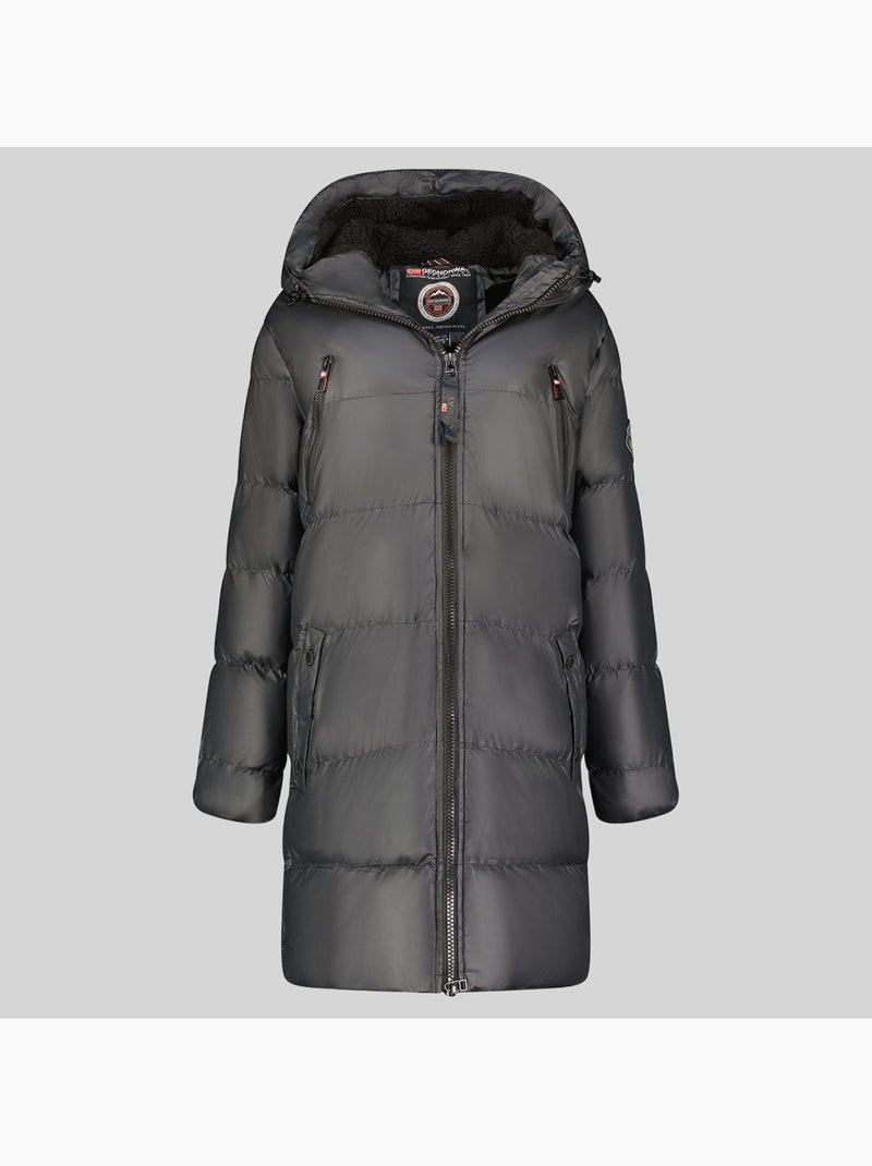 Parka lunga con cappuccio adrianna – geographical norway Nero - Kiabi