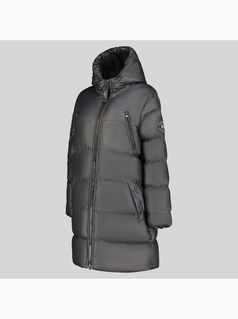 Parka lunga con cappuccio adrianna – geographical norway Nero - Kiabi