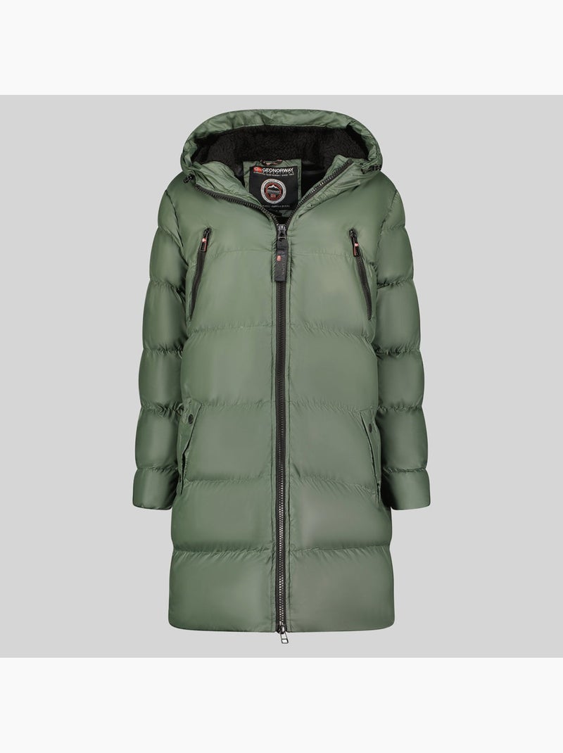 Parka lunga con cappuccio adrianna – geographical norway Verde - Kiabi