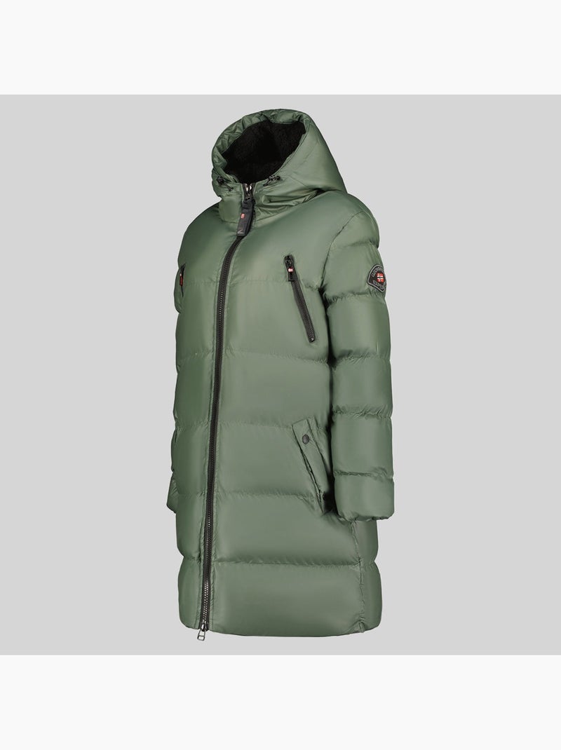 Parka lunga con cappuccio adrianna – geographical norway Verde - Kiabi